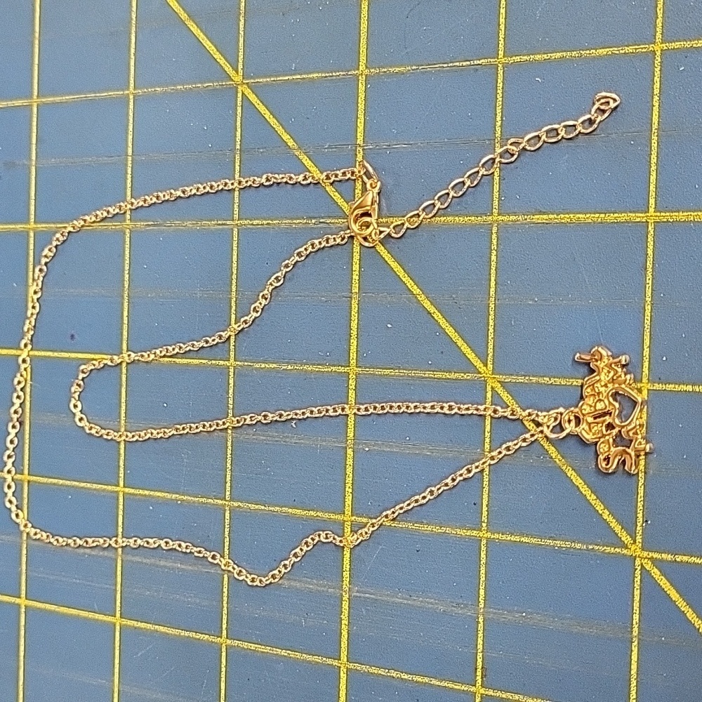 Softball Mom Gold Tone Necklace 18" + 3" Extension